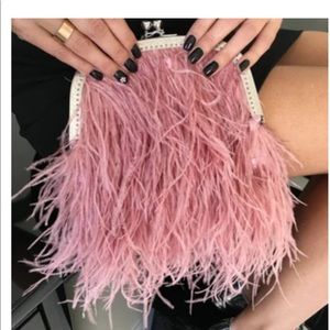 Ostrich feather bag
